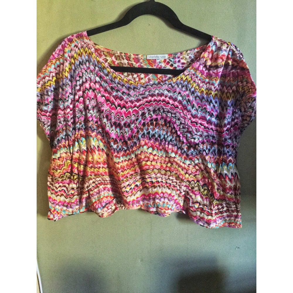 Charlotte Russ Multi-Color Crop Top 💜